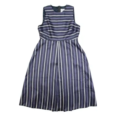L.K BENNETT Womens A-Line Dress Blue Striped Sleeveless Long L