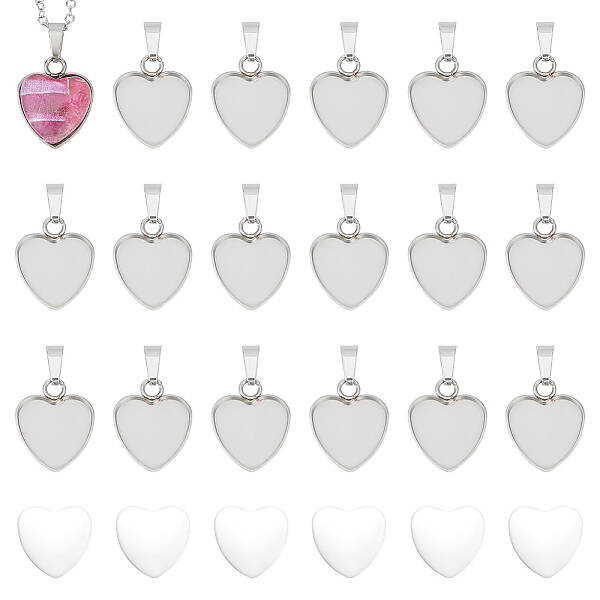 DIY Blank Heart Pendant Making Kit