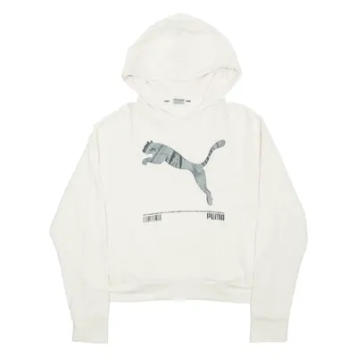 PUMA Cropped Womens Pink Hoodie M
