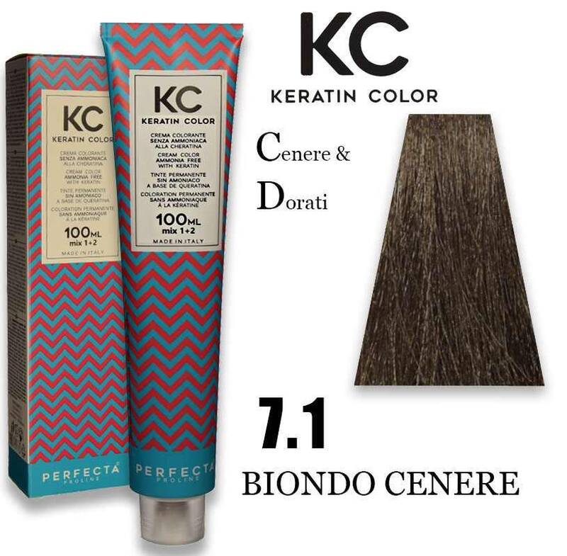 Crema Colorante Alla Cheratina Kc 100 Ml 7.1