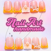 Flower & Star Decor Duckbill Shaped Fake Nails, 10pcs/set Y2K Style Press on Nails for Women & Girls DIY Nail Art, Elegant St...