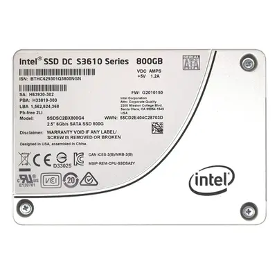 Intel SSDSC2BX800G4EP | DC S3610 800GB Multi-Level Cell SATA 6Gb/s 2.5-Inch Solid State Drive