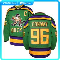 [dealsforyoudays] Mighty Ducks Jersey, 96 Conway Jersey, 99 Banks Jersey, Movie Ice Hockey Jersey, Broidery Letters and Numbe...