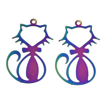 Ion Plating(IP) 201 Stainless Steel Filigree Pendants