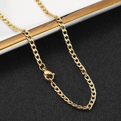 201 Stainless Steel Curb Chain Necklace for Women Men