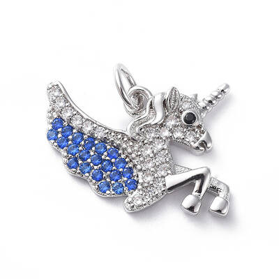 Brass Micro Pave Cubic Zirconia Pendants