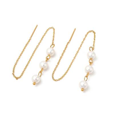 Glass Pearl Beaded Ear Thread