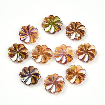 UV Plating Iridescent Opaque Acrylic Beads