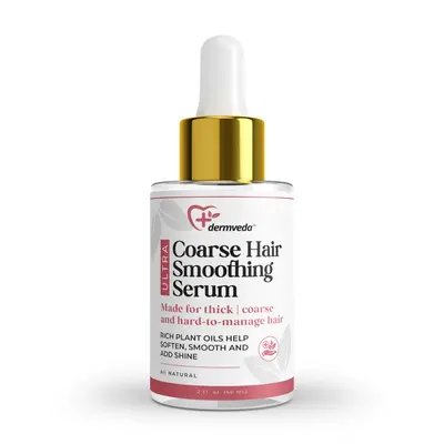 Dermveda Ultra Coarse Hair Smoothing Serum, Hair Smoothing Serum For Thick Coarse HaiR, 2 Fl Oz