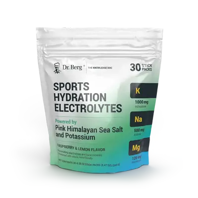 Sports Hydration Electrolytes with Pink Himalayan Sea Salt - Raspberry Lemon - 30 Servings Supplement Dietary Healthcare Fitn...