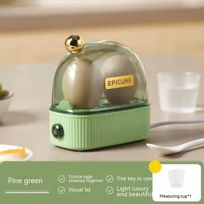 Multi Functional Breakfast Mini Egg Steamer Kitchen Gadgets | Color: Egg Steamer Pine Green | Electrical outlet: 220V US