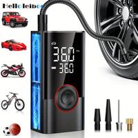 Portable Air Compressor, 150PSI Car Air Pump with Digital Display, Multifunctional Aircompressor Car Tire Inflation Tool, Car...