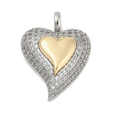 Brass Micro Pave Cubic Zirconia Pendants