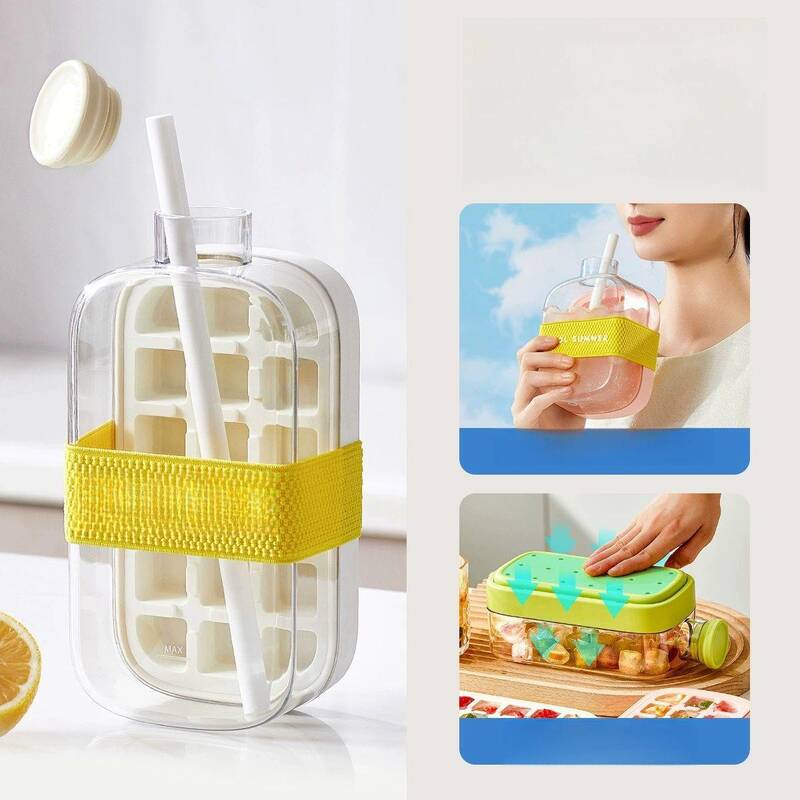 500ml Zero-touch press ice cube mold