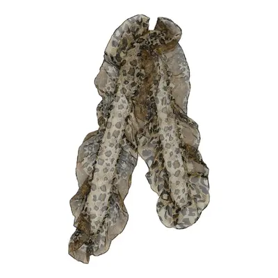 Unbranded Animal Print Scarf - No Size Beige Polyester