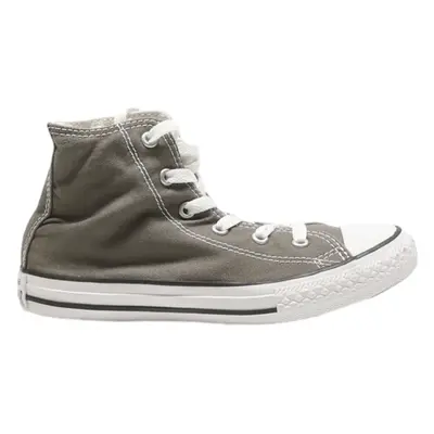CONVERSE High Top Trainers Grey Canvas Girls UK 1