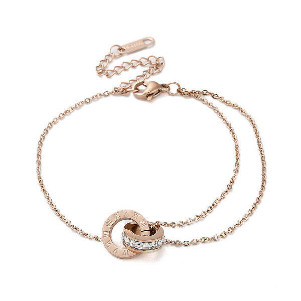 Roman Numerals Stainless Steel Link Bracelets