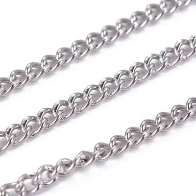 Tarnish Resistant 304 Stainless Steel Curb Chains