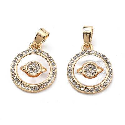 Brass Micro Pave Cubic Zirconia Charms