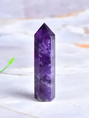Natural Amethyst Crystal Point, Healing Stone, Hexagonal Obelisk, Crystal Ornaments for Home Decoration, Jewelry Accessories