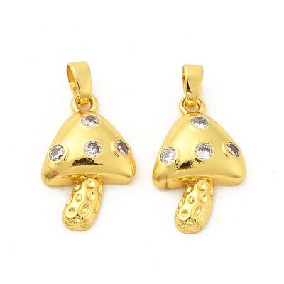 Brass Micro Pave Cubic Zirconia Pendants