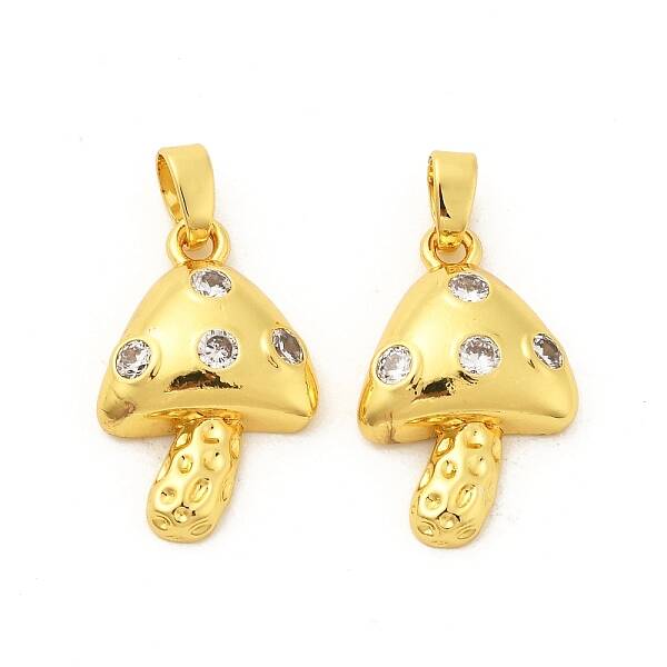 Brass Micro Pave Cubic Zirconia Pendants