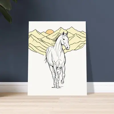 Majestic Freedom - Horse in Mountainous Landscape