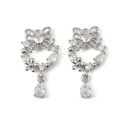 Brass Micro Pave Cubic Zirconia Pendants