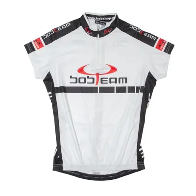 BIKE O'BELLO Cycling Mens Jersey White 1/4 Zip L