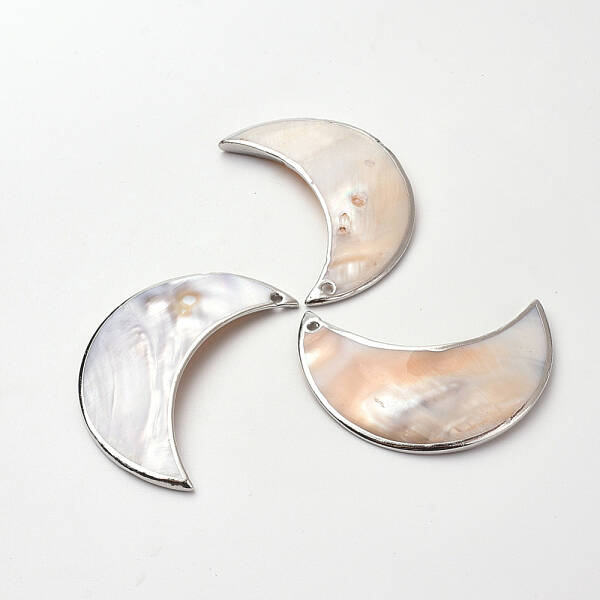 Plated Freshwater Shell Big Pendants