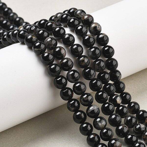 Natural Black Tourmaline Beads Strands