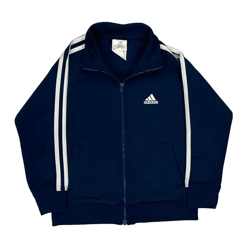 Age 5 Adidas Graphic Track Jacket - Small Navy Polyester