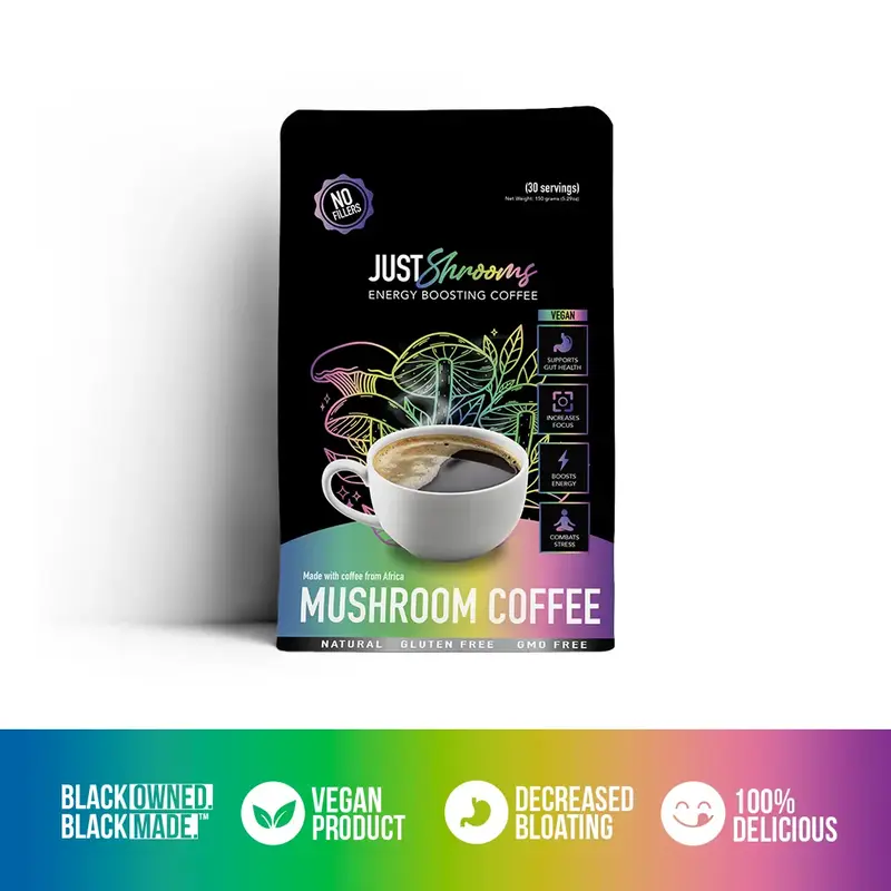 Just Move Supplements - Just Shrooms Mushroom Coffee - Lion's Mane, Shiitake, Cordyceps, King Trumpet, Chaga Mushrooms - Arab...