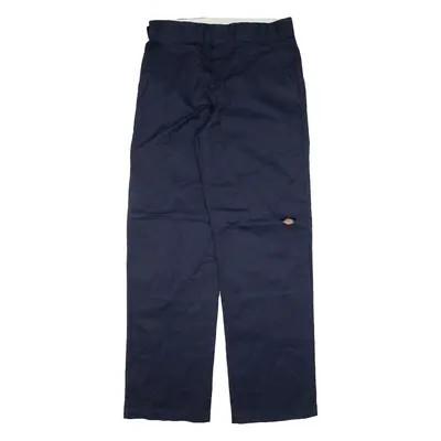 DICKIES Mens Trousers Blue Regular Straight W32 L34