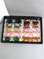 Unisex Simple Style Plain Color Frame Sunglasses (10 Pairs), Trendy Casual Sunglasses for Everyday Use, Fashion Accessories f...