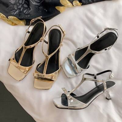 CHIKO Promise Open Toe Stiletto T-Strap Shoes
