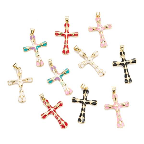 Brass Enamel Pendants