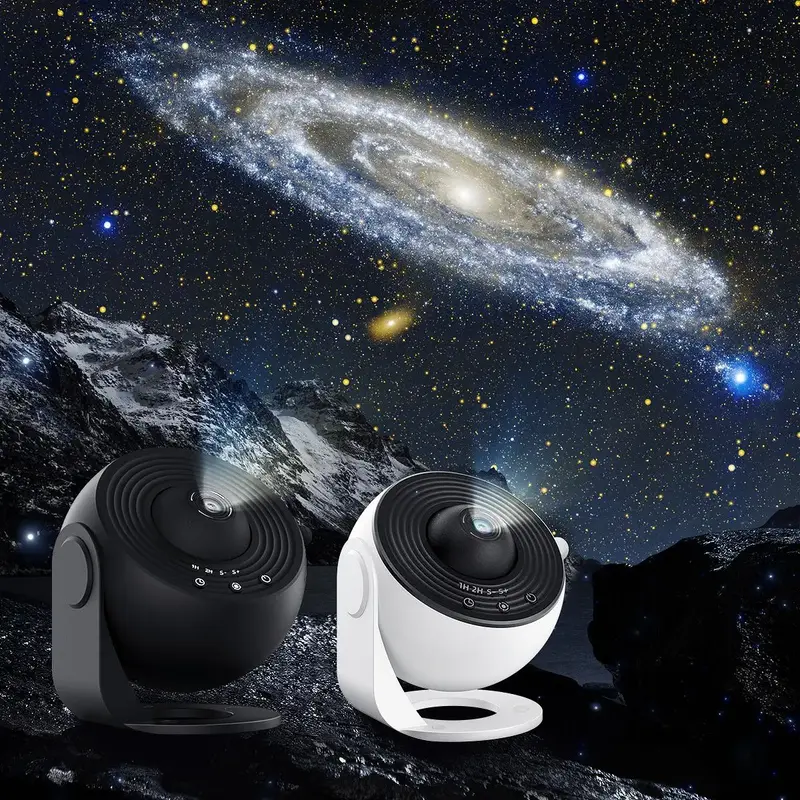 USB Powered Galaxy Star Projector Light, 360° Rotating Star Projector with Knob & Timer, Novelty Lighting for Bedroom, Ceil...