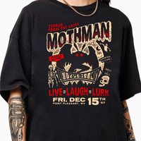 Spooky Mothman Spookshow Tee - Halloween Graphic T-Shirt for Men - Cotton, Classic