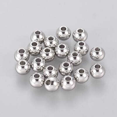Tarnish Resistant 304 Stainless Steel Smooth Round Spacer Beads