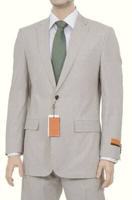 Tan Seersucker Suit