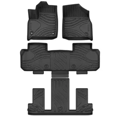 YITAMOTOR® 2018-2023 Chevrolet Traverse with 2nd Row Bucket Seats Floor Mats 3 Row Liner Set