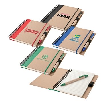 75 Customized Perth Notebook & Pen - 70 Page