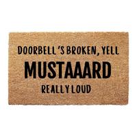 Doorbells Broken Yell Mustard Door Mat | Surprise Your Guests | Add to cart, Buy now | Humorous Text Coir Doormat | Witty, Re...