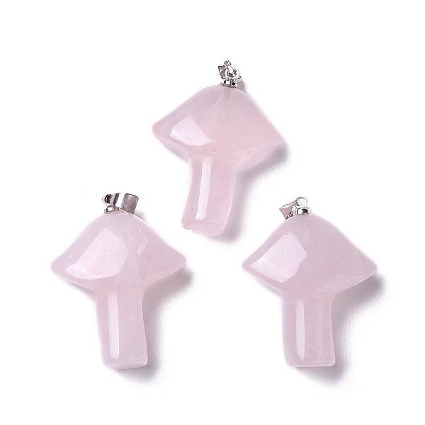 Natural Rose Quartz Pendants