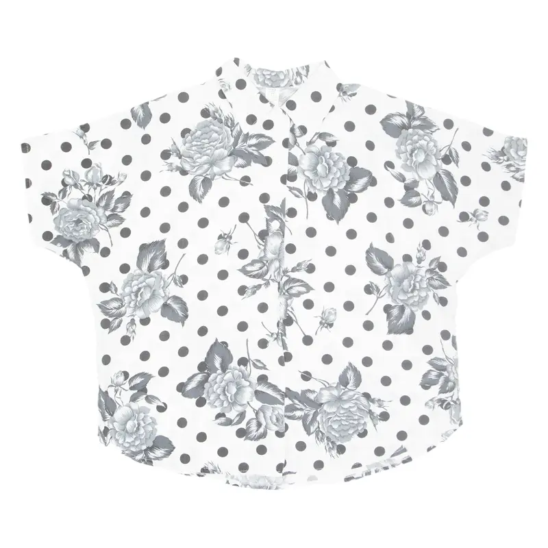 Womens Shirt White Floral L