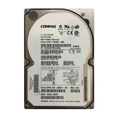 3R-A0861-AA Compaq 9GB Ultra-160 SCSI 10000 3.5-inch 4MB Hard Drive