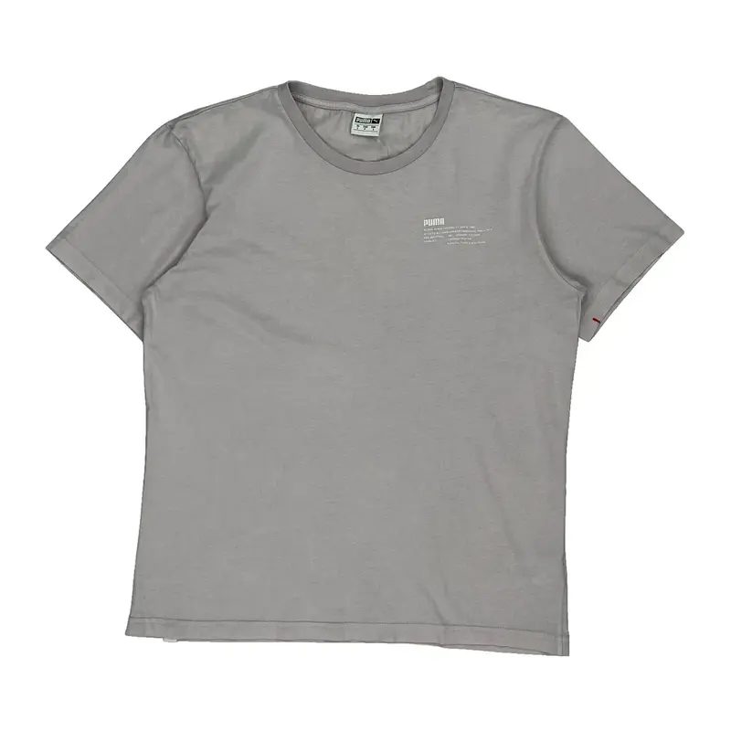 Puma Graphic T-Shirt - Small Grey Cotton