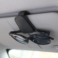 Universal Car Sunglasses Clip – Magnetic PU Leather Sun Visor Glasses Holder, Car Sun Visor Storage Clip Car Auto Accessori...