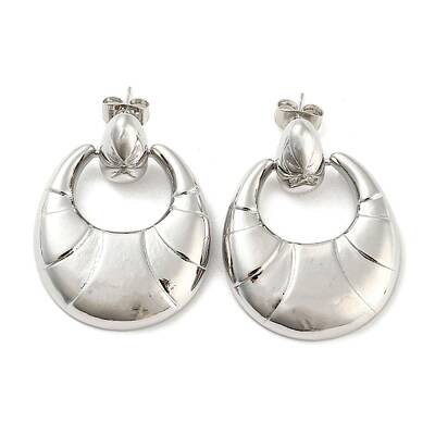 Brass Dangle Stud Earrings
